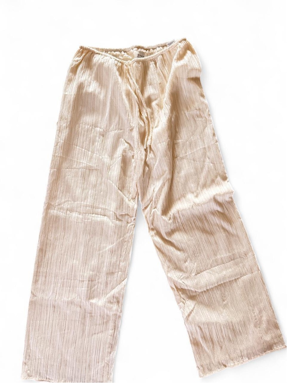 Wide-Leg Cream Pants